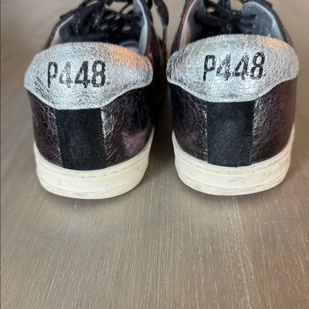 P448 Black and Silver Sneakers Women’s 38 or 7.5‎